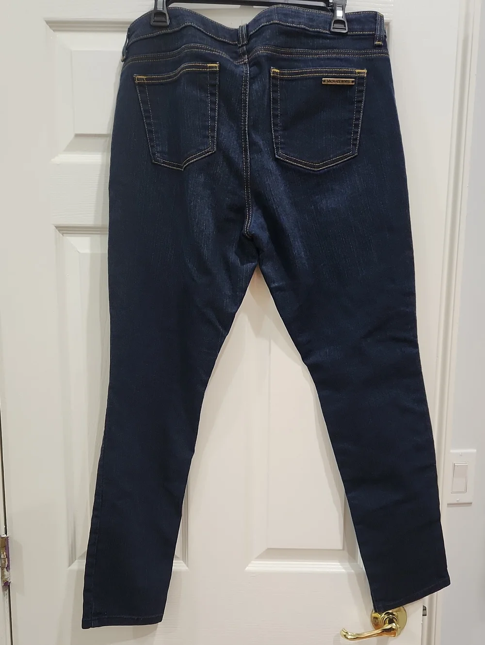 MICHAEL KORS DENIM JEANS DARK WASH SZ 12, STRAIGHT / SKINNY LEG MED RISE